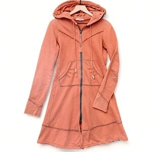 Prairie Underground Long Cloak Hoodie Duster '25 Hemp Cotton Madrona Lagenlook S